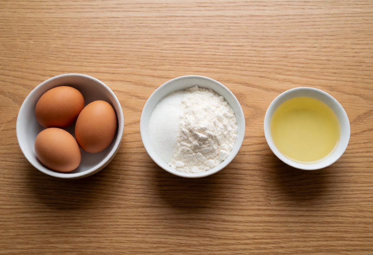 Ingredienti: Chiffon cake (pan di Spagna soffice all'olio)