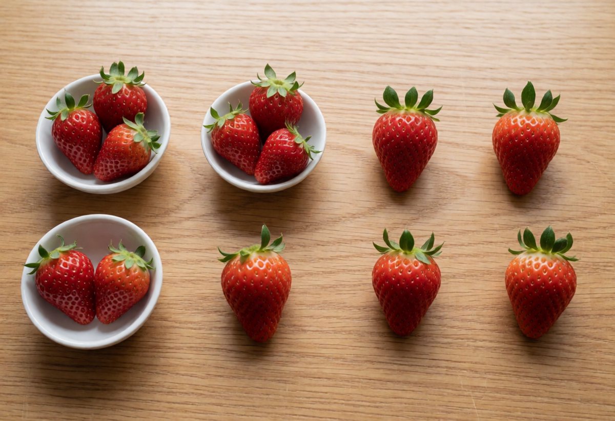Ingredients: Fresh strawberries for cake