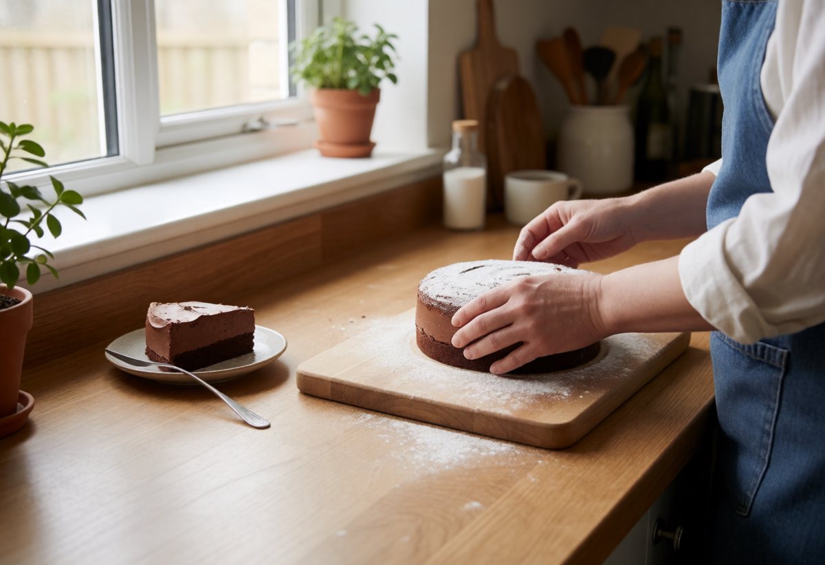 Freezer da 1 a 2 ore, oppure frigo da 6 a 8 ore: la torta deve rapprendersi del tutto.