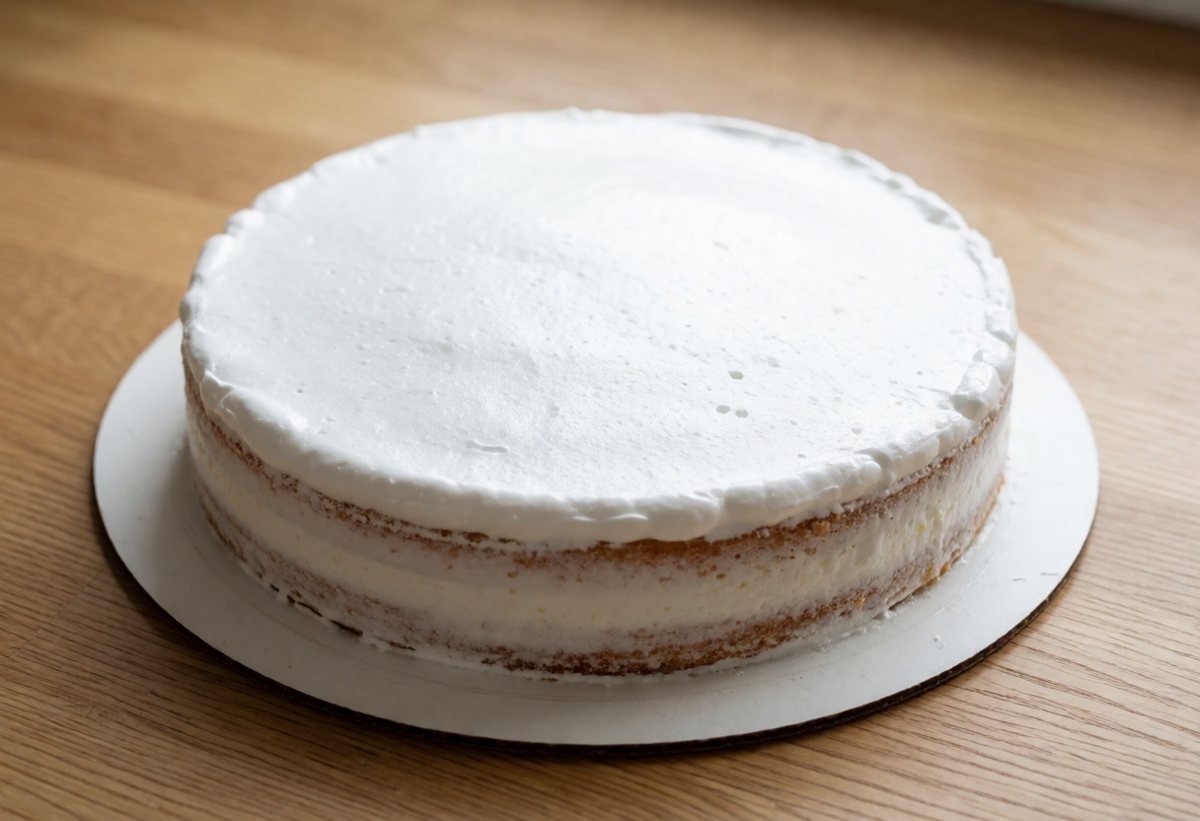 The meringue disc on top.