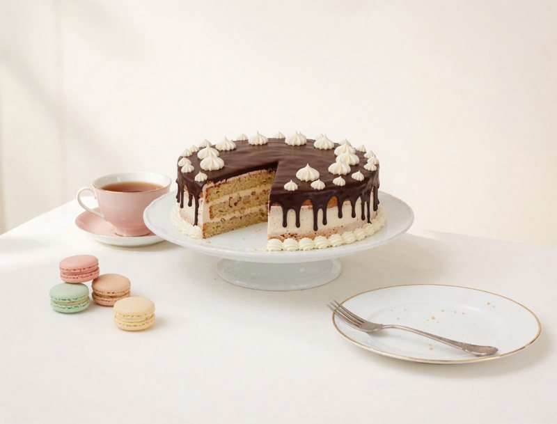 Kyiv cake — hazelnut meringue cake