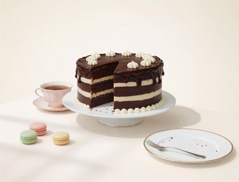 Prague cake — chocolate buttercream cake