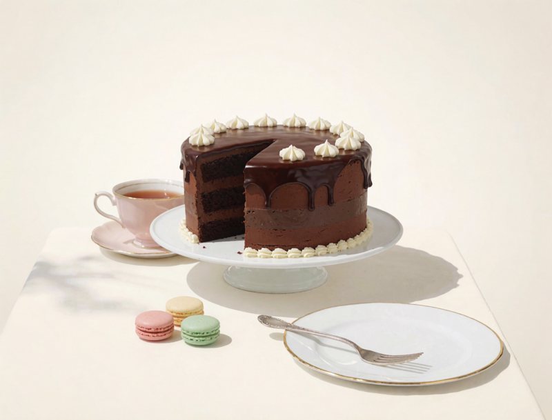 Chocolate mousse cake — chocolate sponge and mousse