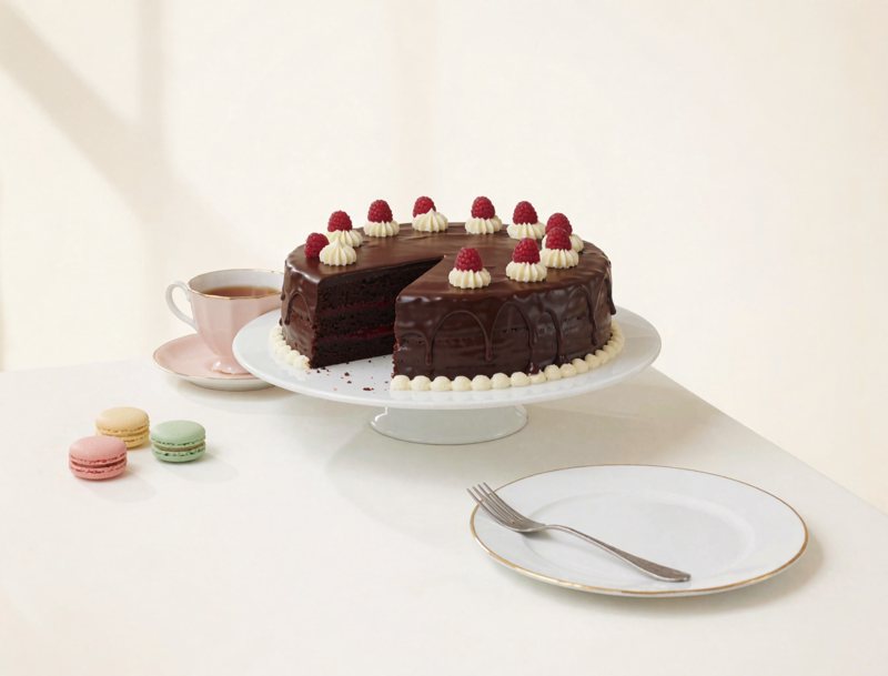 Sachertorte — chocolate and jam cake
